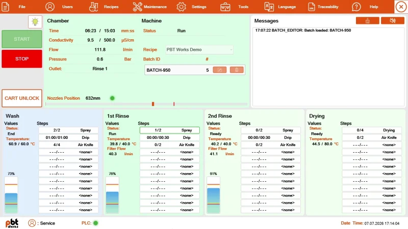 Smart HMI and traceability